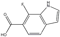 Molecular Structure of 908600-75-9 (7-Fluoro-1H-Indole-6-carboxylic acid)